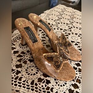 J Renee Fairy Y2K Women’s Butterfly Cork Heels Sz 10